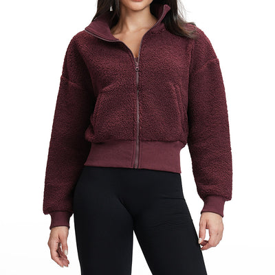 SPARK Women's Fox Fur Warm Yoga Jacket ZC5538