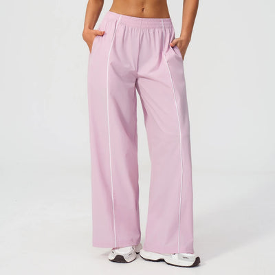 SPARK Color-Block Women's Yoga Pants – UV Sun Protection & Loose Fit ZC3598