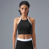 SPARK Contrast Color Halter Sports Bra DQ25091