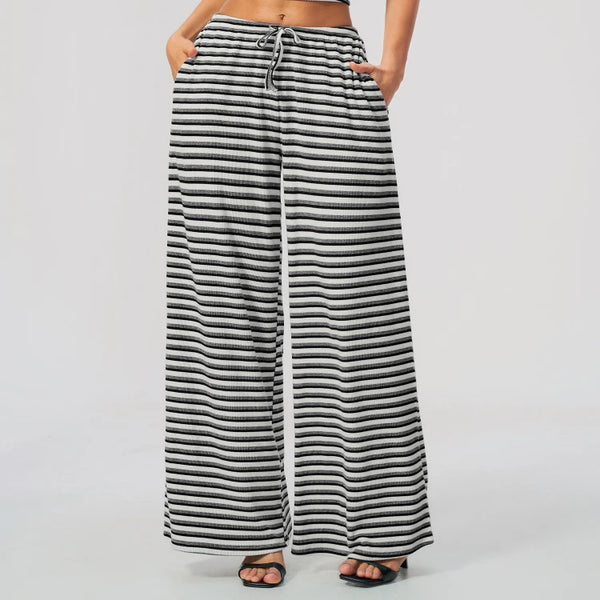 SPARK Women's Striped Loose-fit Yoga Sweatpants ZC4556