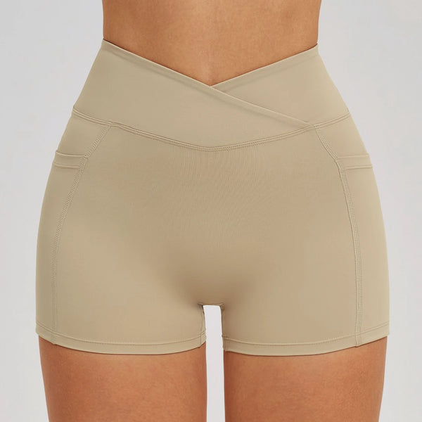 SPARK Cross High Waist Shorts for Women ZC2030