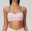 Spark Women's Color-Block Halter-Neck Yoga Sports Bra ZC2588