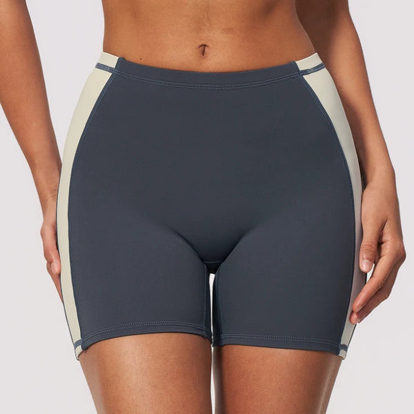 SPARK High Waist Color Block Peach Lift Butt Yoga Shorts ZC2567