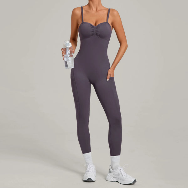 SPARK Women’s Versatile Yoga Jumpsuit with Side Pockets TF80663