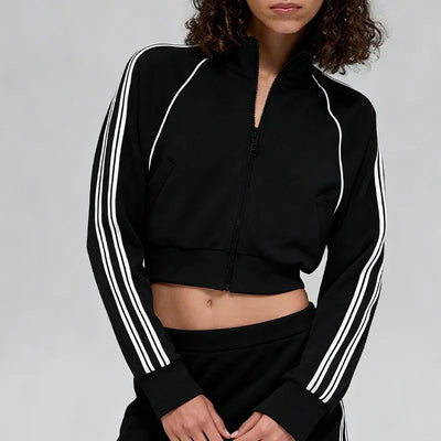 SPARK New Autumn/Winter Modal Air Layer Jacket with White Stripes QY6609