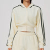 SPARK Women’s Color Block Cropped Hooded Jacket | Thick Warm Athletic & Casual Jacket ZC3005