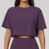 SPARK New Crew-Neck Loose Cropped Athletic Yoga Fitness T-Shirt ZC3091-2