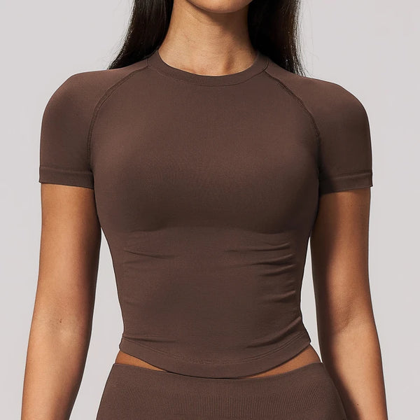 SPARK Seamless Short Sleeve Yoga Athletic Top ZC4535