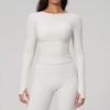 SPARK Summer Buttery-Soft Brushed Yoga Fitness Long Sleeve Yoga Top ZC2551