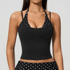 SPARK New Color-blocked Polka Dot Yoga Tank Top ZC4549
