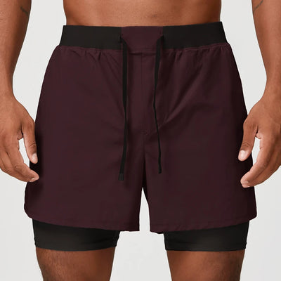 SPARK Men's Quick-drying Double Layer Athletic Shorts DD1182