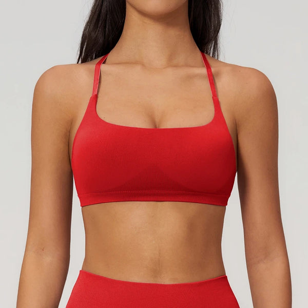 SPARK Seamless Cross Back Adjustable Sports Yoga Bra ZC7790
