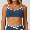 SPARK Color Block Cross Straps Sports Bra ZC9253