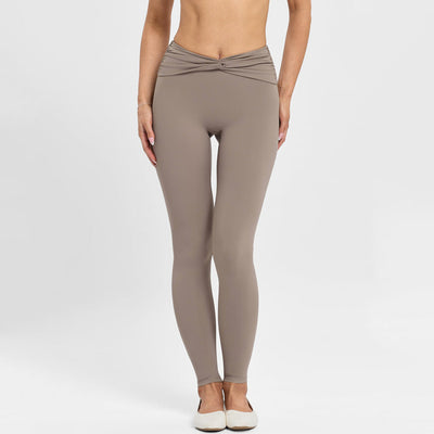 SPARK Shirred Waist Tummy Control Yoga Pants for Women FNK26071
