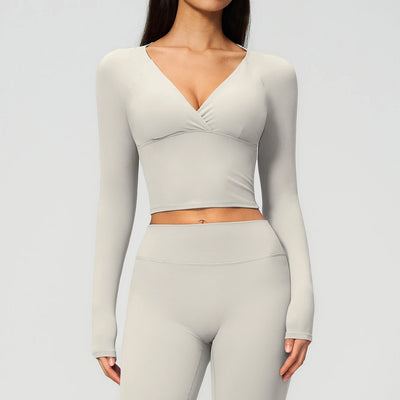 SPARK Women's Slim-Fit Long-Sleeve Yoga Top ZC4208