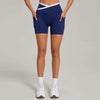 SPARK Color Block Cross Waist Butt Lifting Yoga Shorts TF12197