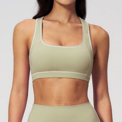 SPARK Contrast Color Brushed Yoga Bra ZC2036