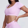 SPARK Soft Crew Neck Yoga Crop Top LQ4093