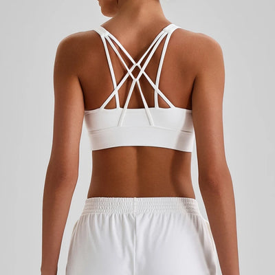 SPARK Women’s Crisscross Back Breathable Yoga Bra LQ4135