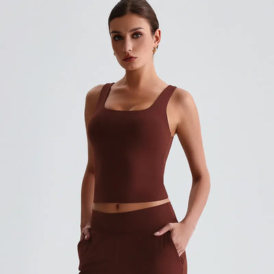 SPARK Square Neck Longline Sports Tank Top LQ8011
