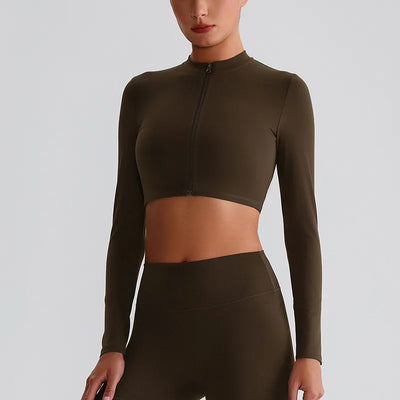 SPARK Fitness Cropped Long Sleeve Jacket LQ8022