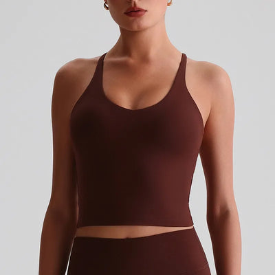 SPARK Yoga Crop Top with Sexy Cross Back LQ8028