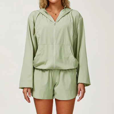 SPARK Sun Protection Exercise Hooded Jacket ZC3043