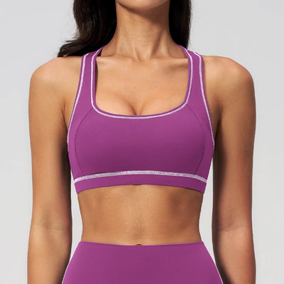 SPARK Contrast Color Brushed Yoga Bra ZC2036