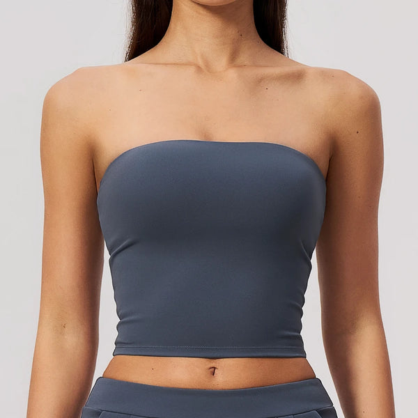 SPARK Women's Strapless Sexy Open-Back Yoga Tube Top ZC8793
