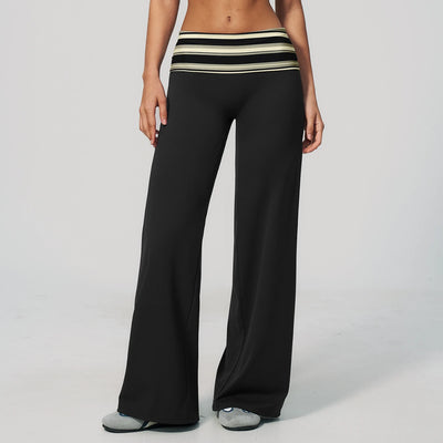SPARK Retro Polka Dot Fold-Over Yoga Pants ZC4549
