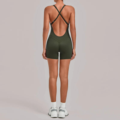 SPARK New Yoga Sports Bodysuit with Cross-Back TF2533