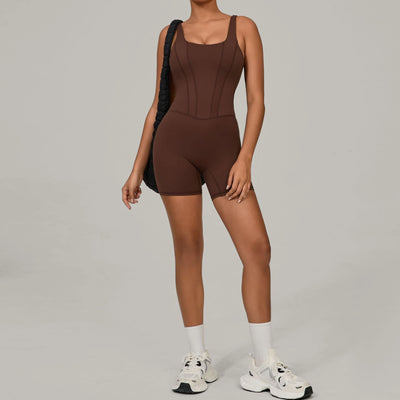 SPARK Quick-dry One-piece Workout Bodysuit with Adjustable Straps TF1410