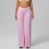 SPARK Contrast Color Crossover Waist Yoga Flare Pants CT2190