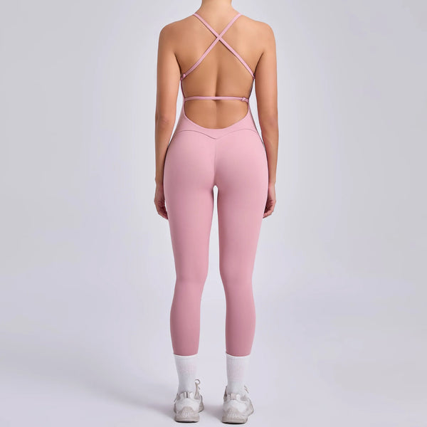 SPARK Adjustable Strap One-piece Yoga Fitness Jumpsuit TF95856