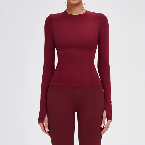 SPARK Seamless Crew Neck Yoga Long Sleeve Top ZC5081