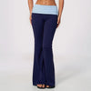 SPARK Women's Contrast Color Fold-Over Waist Yoga Flare Pants ZC2570