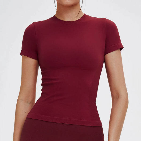 SPARK Seamless Crew Neck Yoga T-shirt Top ZC5081
