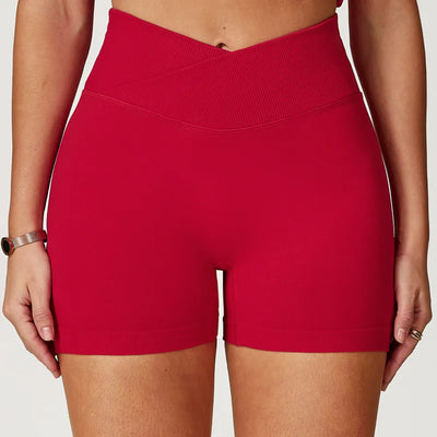 SPARK Seamless Crossover Waist Workout Shorts ZC4596