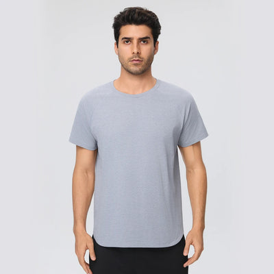 SPARK Men's Linen-Cotton Feel Quick-Dry T-Shirt YEL61204