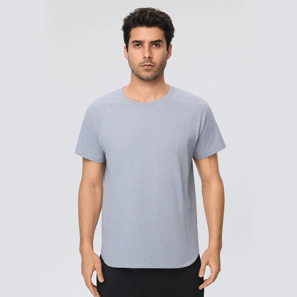 SPARK Men's Linen-Cotton Feel Quick-Dry T-Shirt YEL61204
