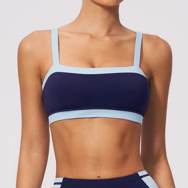 SPARK Color Block Nude Feel Yoga Sport Bra ZC2567