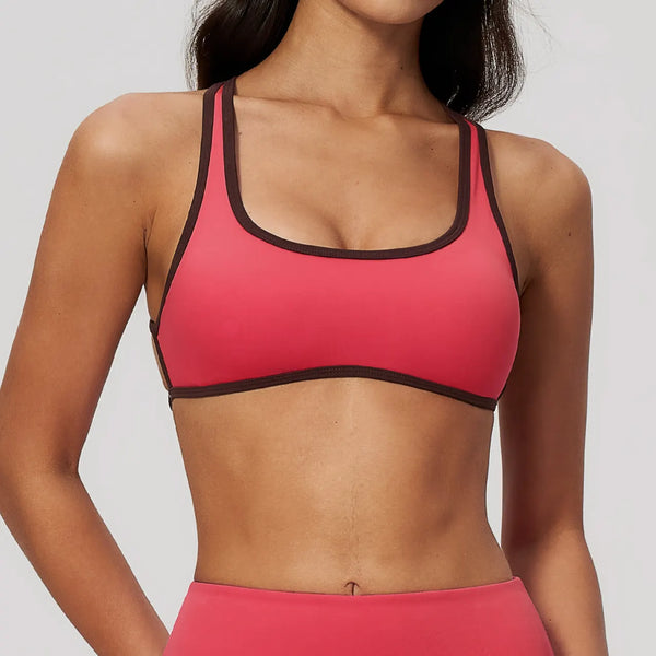 SPARK Women’s Cutout Crossover Back Naked-Feel Sports Bra ZC2578