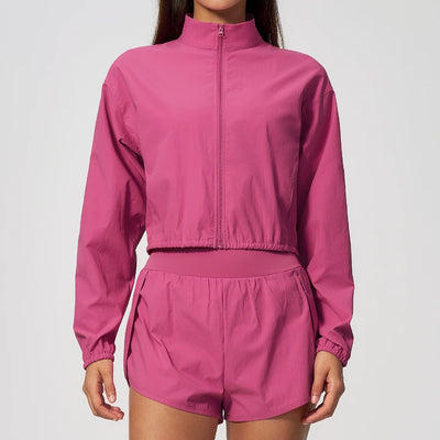 SPARK Women's Yoga Windbreaker Sun-Protective Stand-Collar Jacket ZC2136