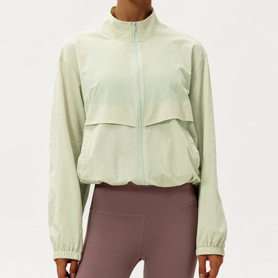 SPARK Women's Loose-Fit Outdoor Windbreaker Casual Yoga Jacket YEL22617