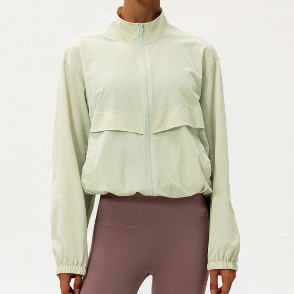 SPARK Women's Loose-Fit Outdoor Windbreaker Casual Yoga Jacket YEL22617