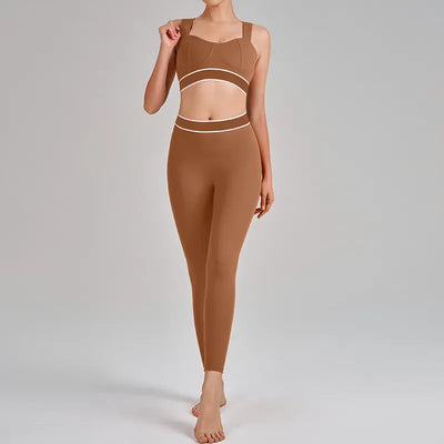 SPARK New Yoga Suit High Waist Two Piece Fitness Set QY6010