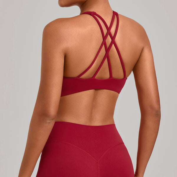 SPARK Outdoor Versatile Cross Back Yoga Sports Bra TF16786