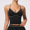 SPARK Women's Color-Block V-neck Halter Yoga Tank Top ZC9615