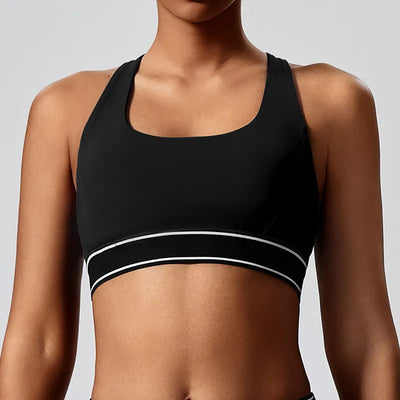SPARK Contrast Color Two Piece Fitness Set JK235