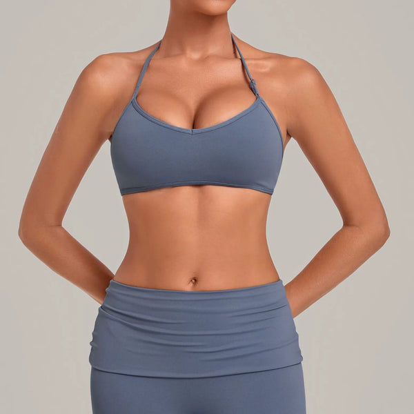 SPARK Women's Halter Neck Sports Bra with Built-In Pads TF8402